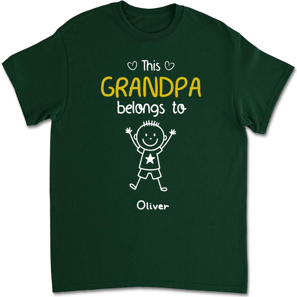 This Grandpa Belongs To Us - Personalized Custom Shirt