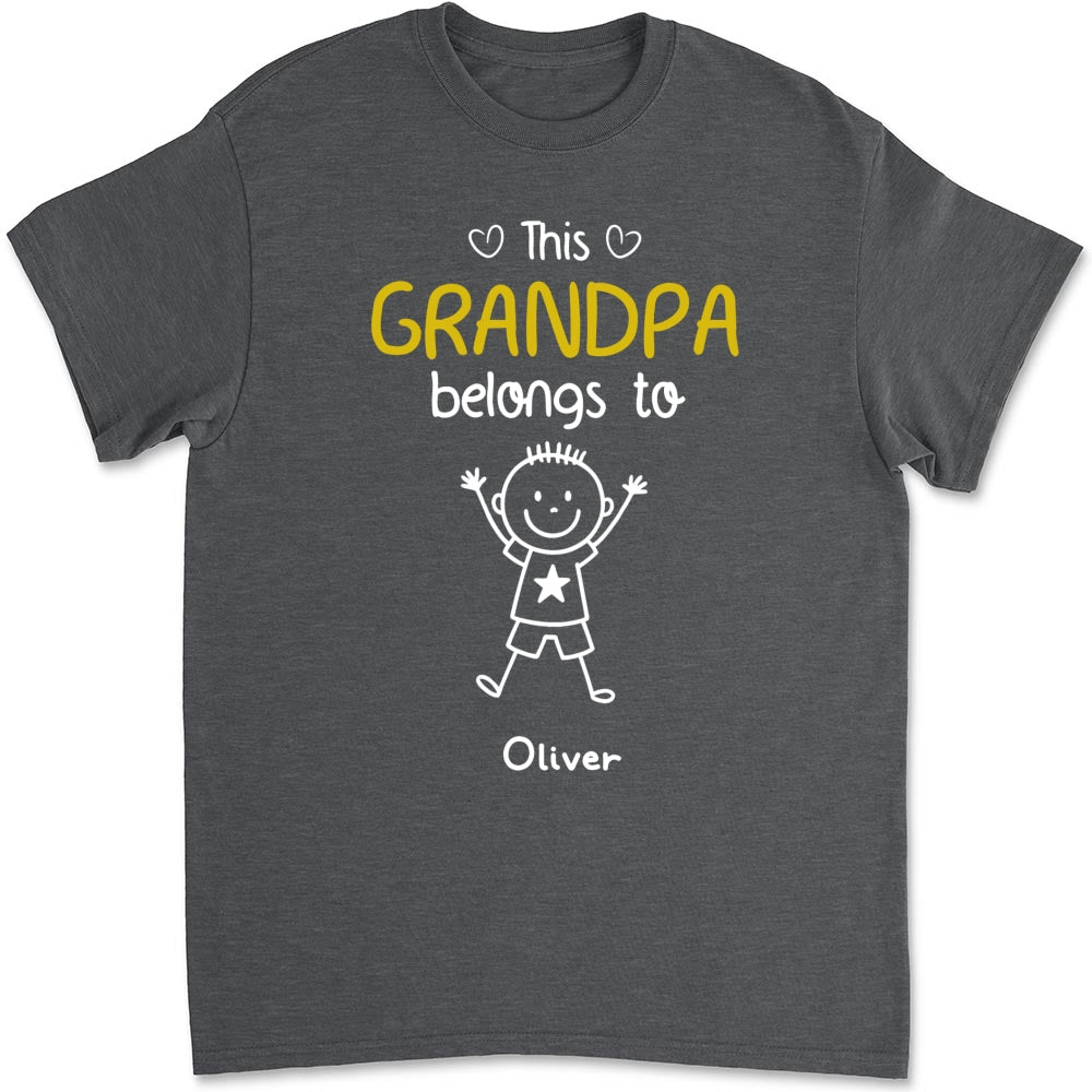 This Grandpa Belongs To Us - Personalized Custom Shirt