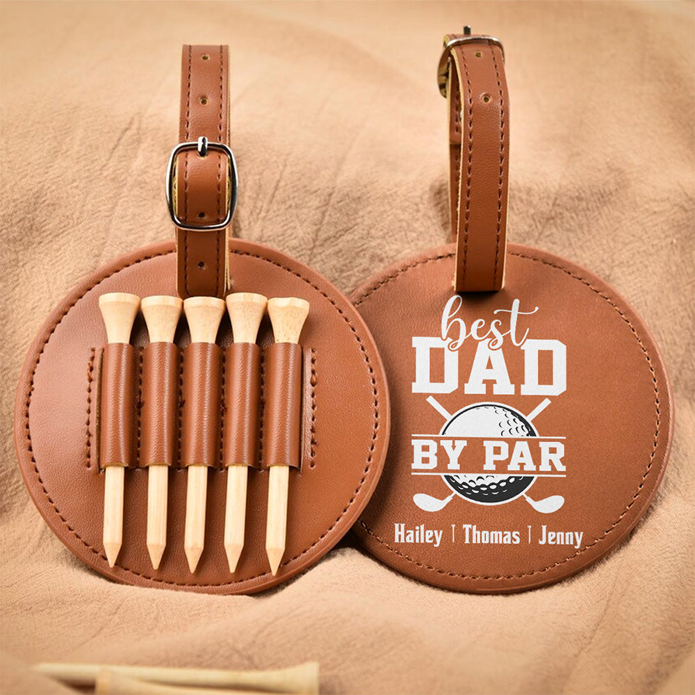 Best Dad By Par - Personalized Custom Golf Tee Bag