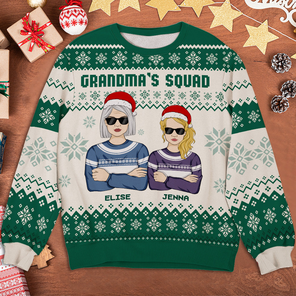 Grandma's Squad - Personalized Custom All-Over-Print Sweatshirt
