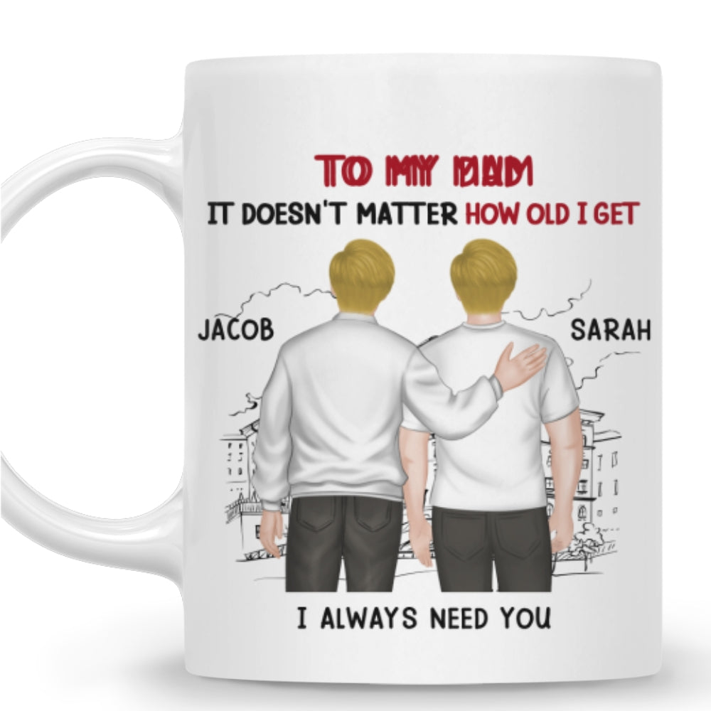 I Always Need You Mom Version 2 - Personalized Custom Coffee Mug