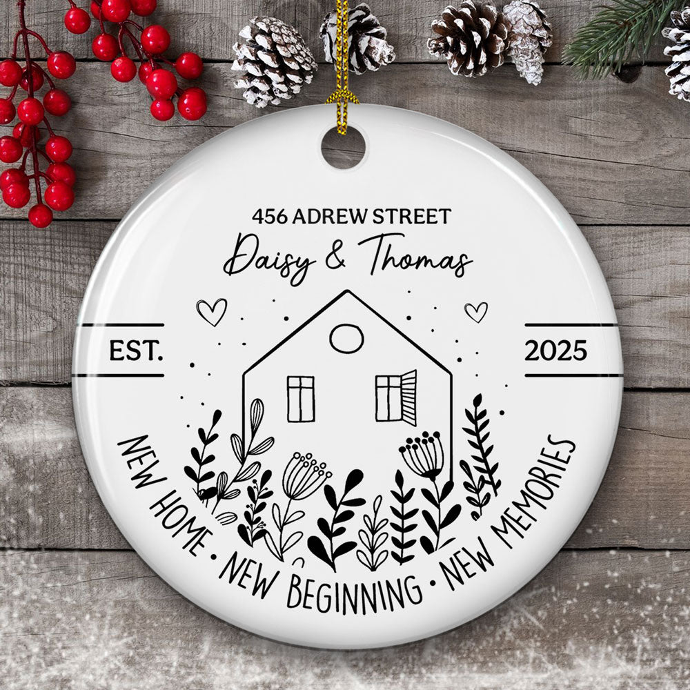 Home Sweet Home - Personalized Custom Ceramic Ornament