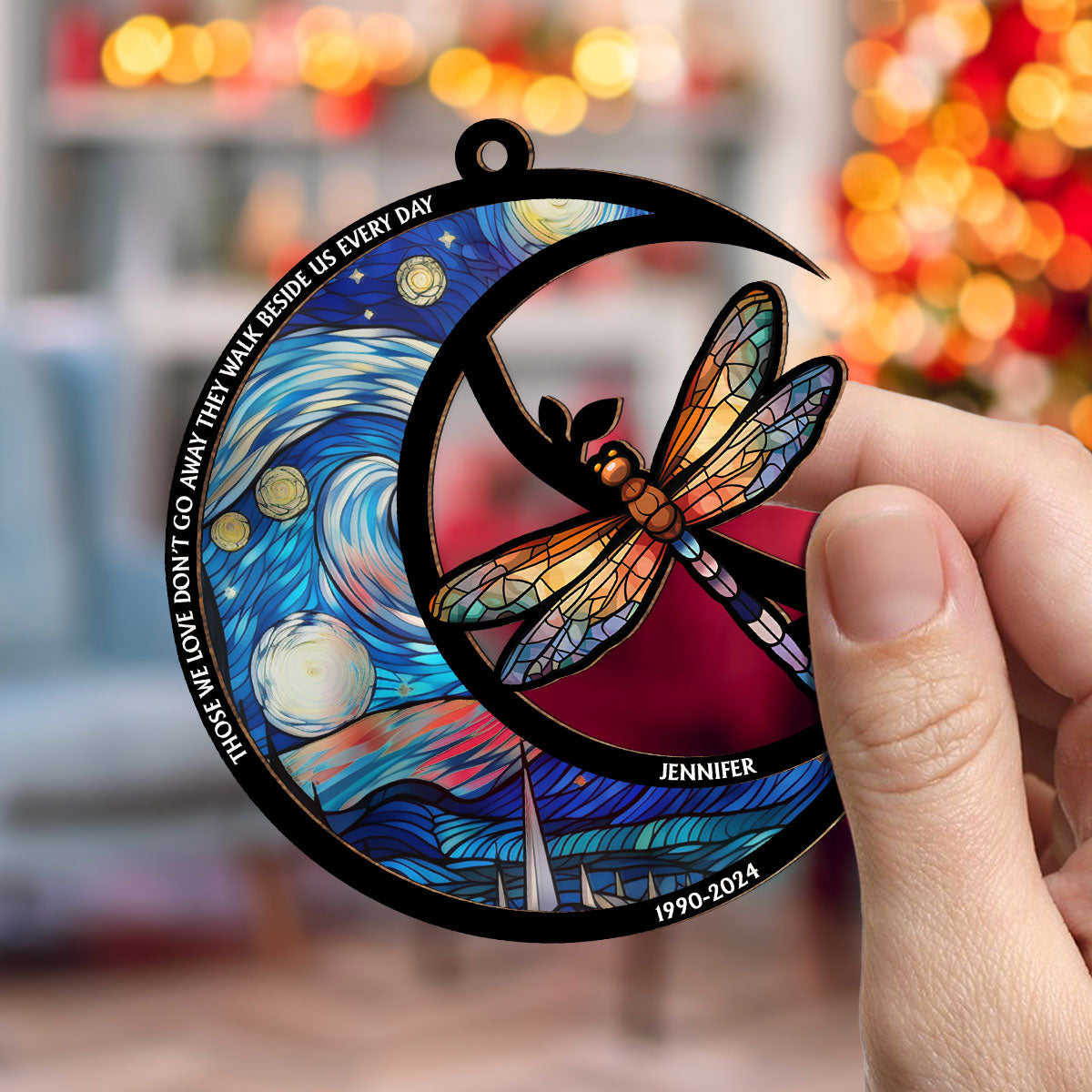 Although You Cannot See Me - Personalized Custom Suncatcher Ornament