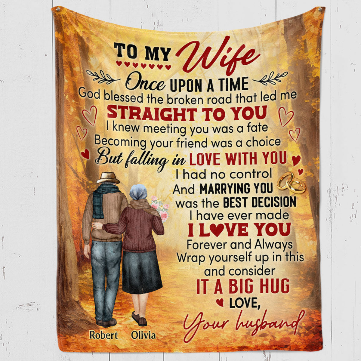 Once Upon A Time - Personalized Custom Fleece Blanket