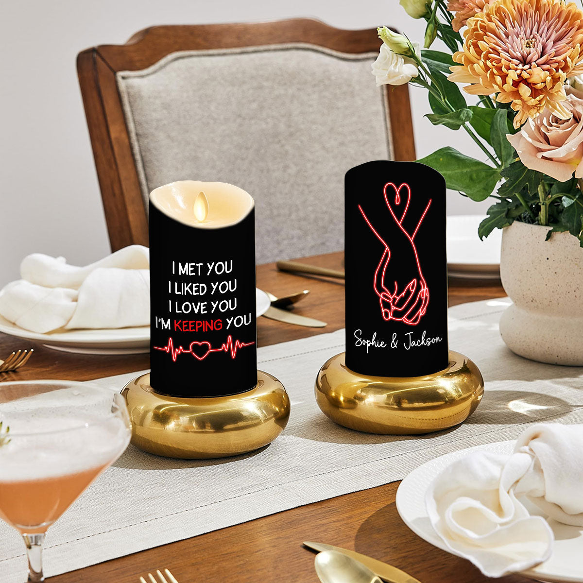 Keeping You - Personalized Custom LED Candle