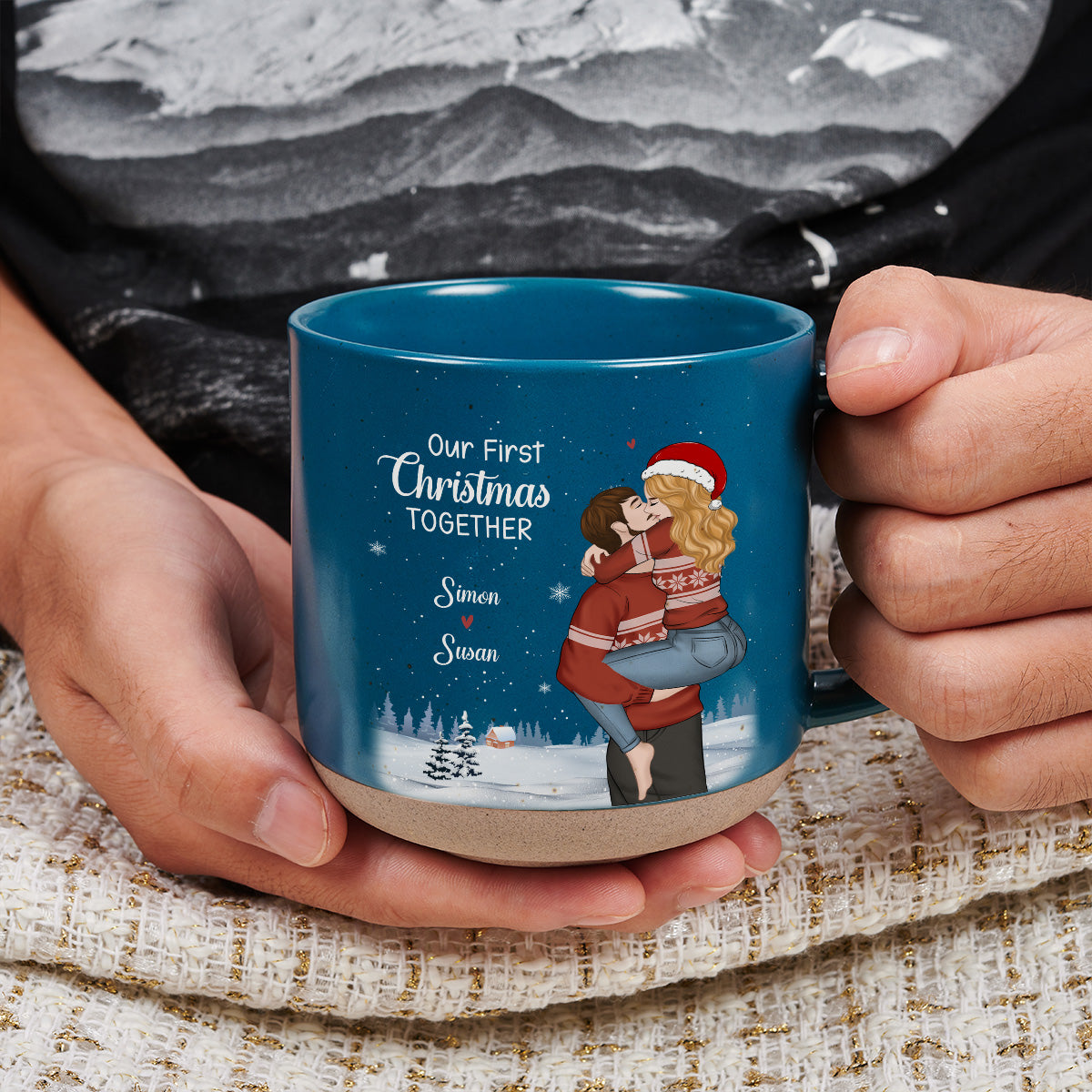 First Christmas Together - Personalized Custom Pottery Mug