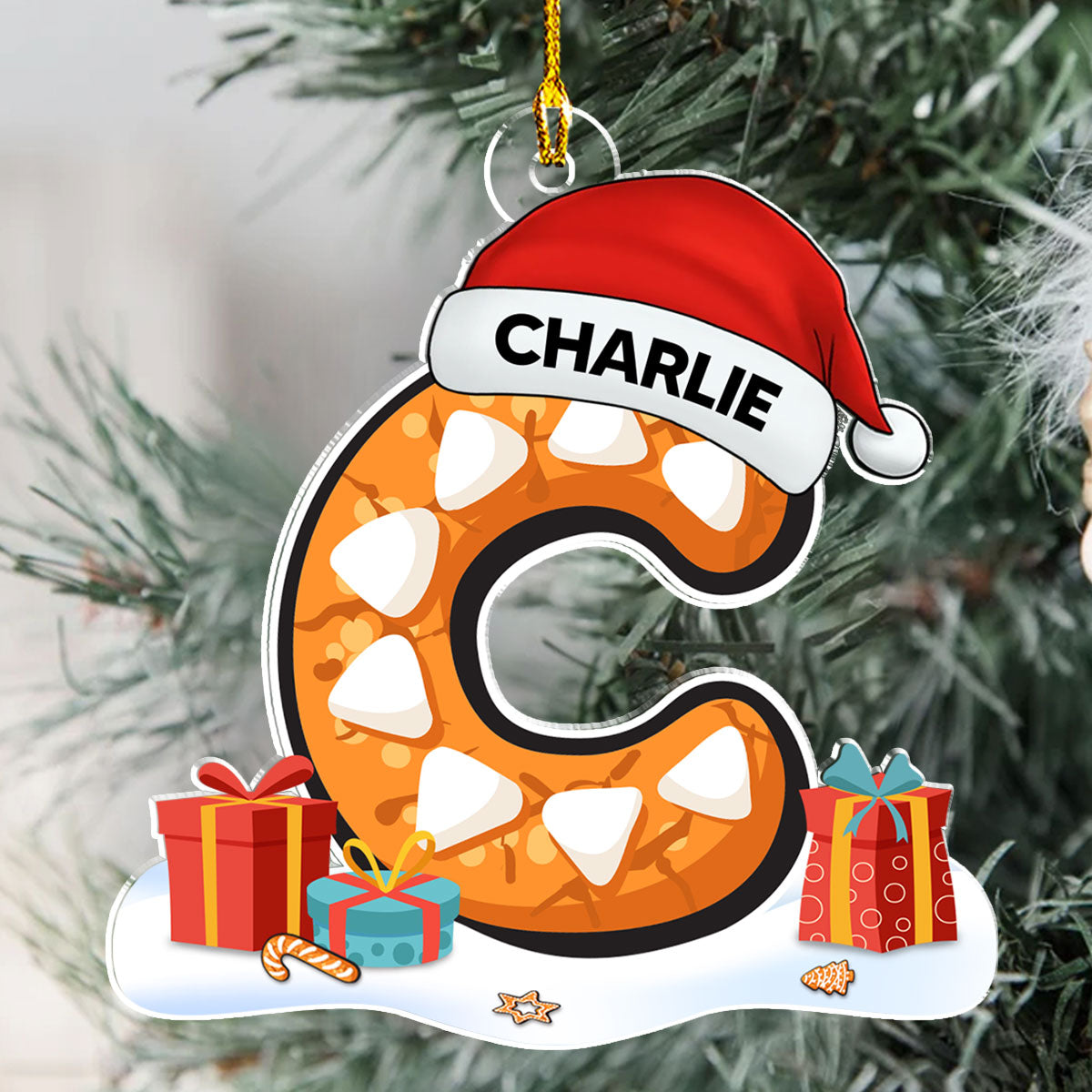 Name And Letter - Personalized Custom Acrylic Ornament