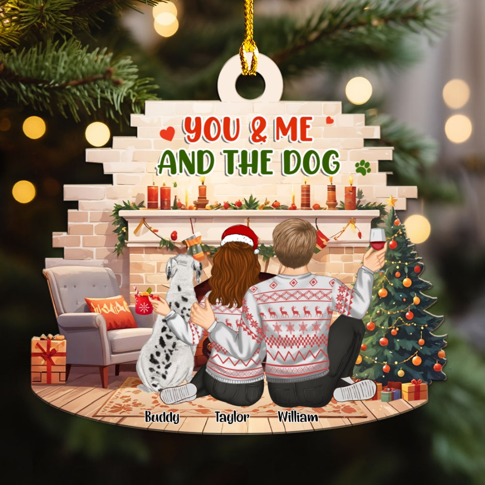 You Me Our Dogs Family - Personalized Custom Wood Ornament