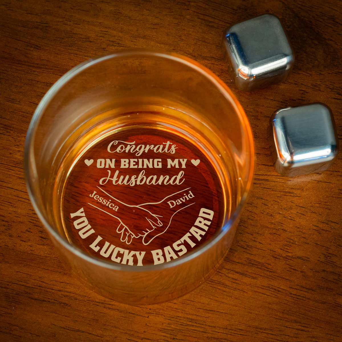 Congrats My Bastard - Personalized Custom Engraved Whiskey Glass