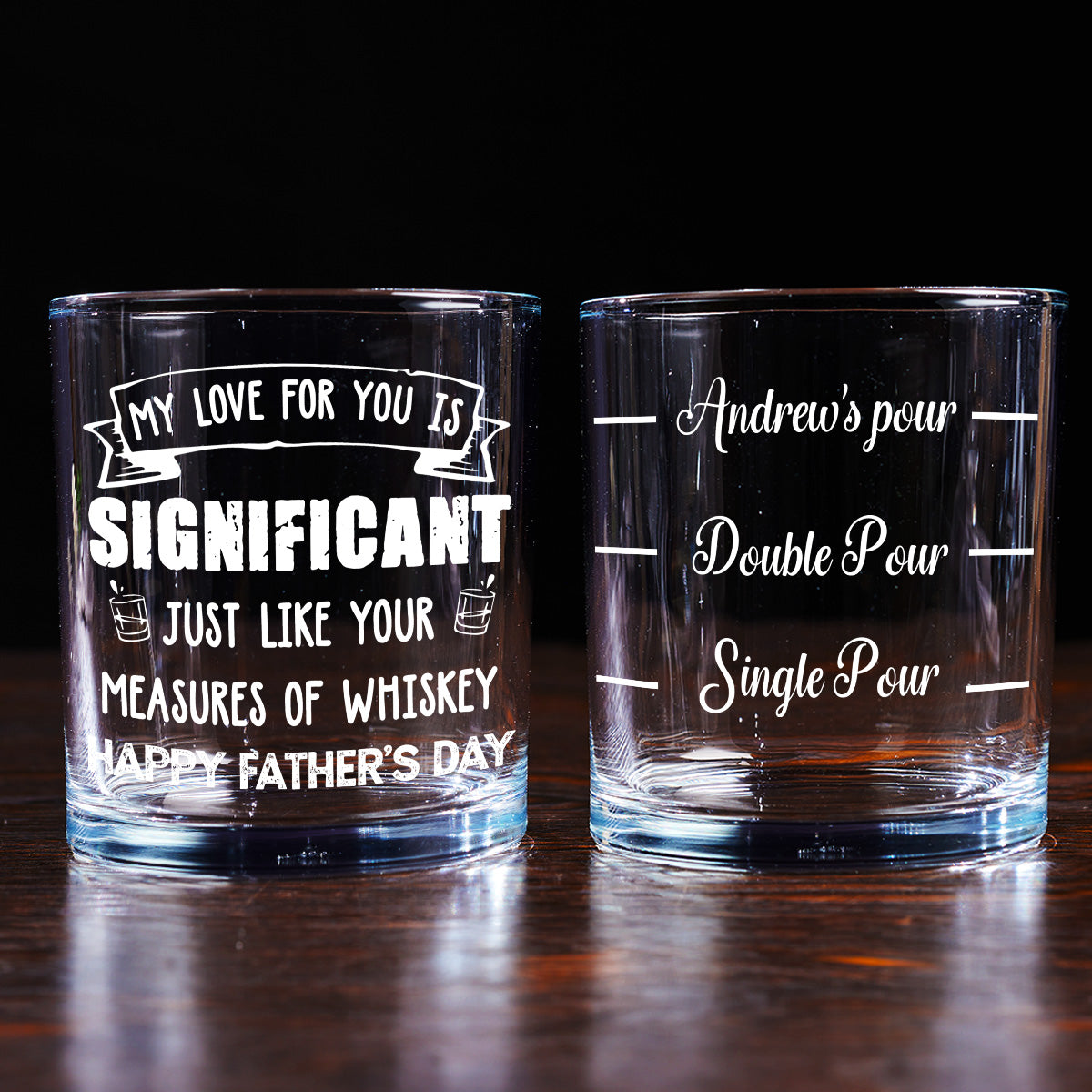 Measured In Sips Not Drops - Personalized Custom Whiskey Glass