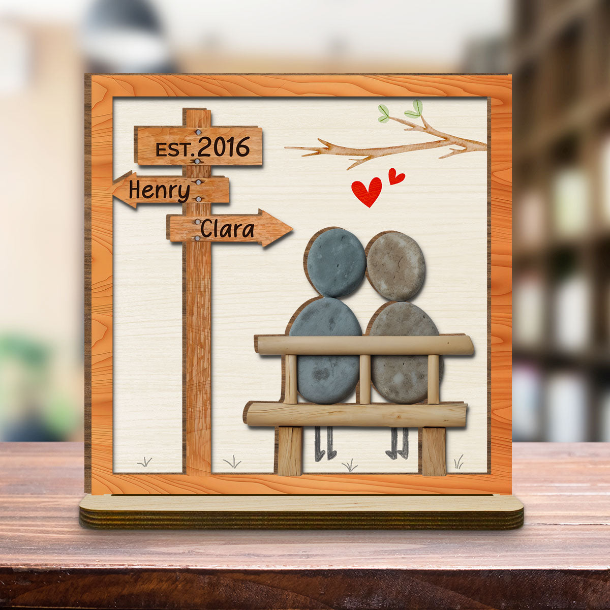 I Need You Because I Love You - Personalized Custom 2-Layer Wood Plaque With Flat Base