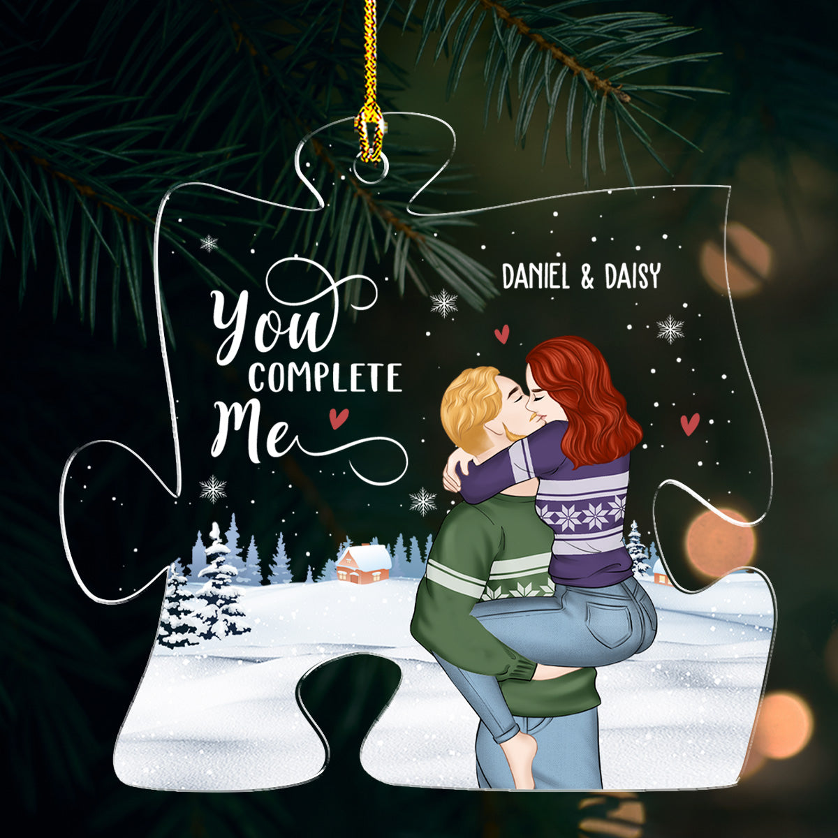 Missing Piece - Personalized Custom Acrylic Ornament