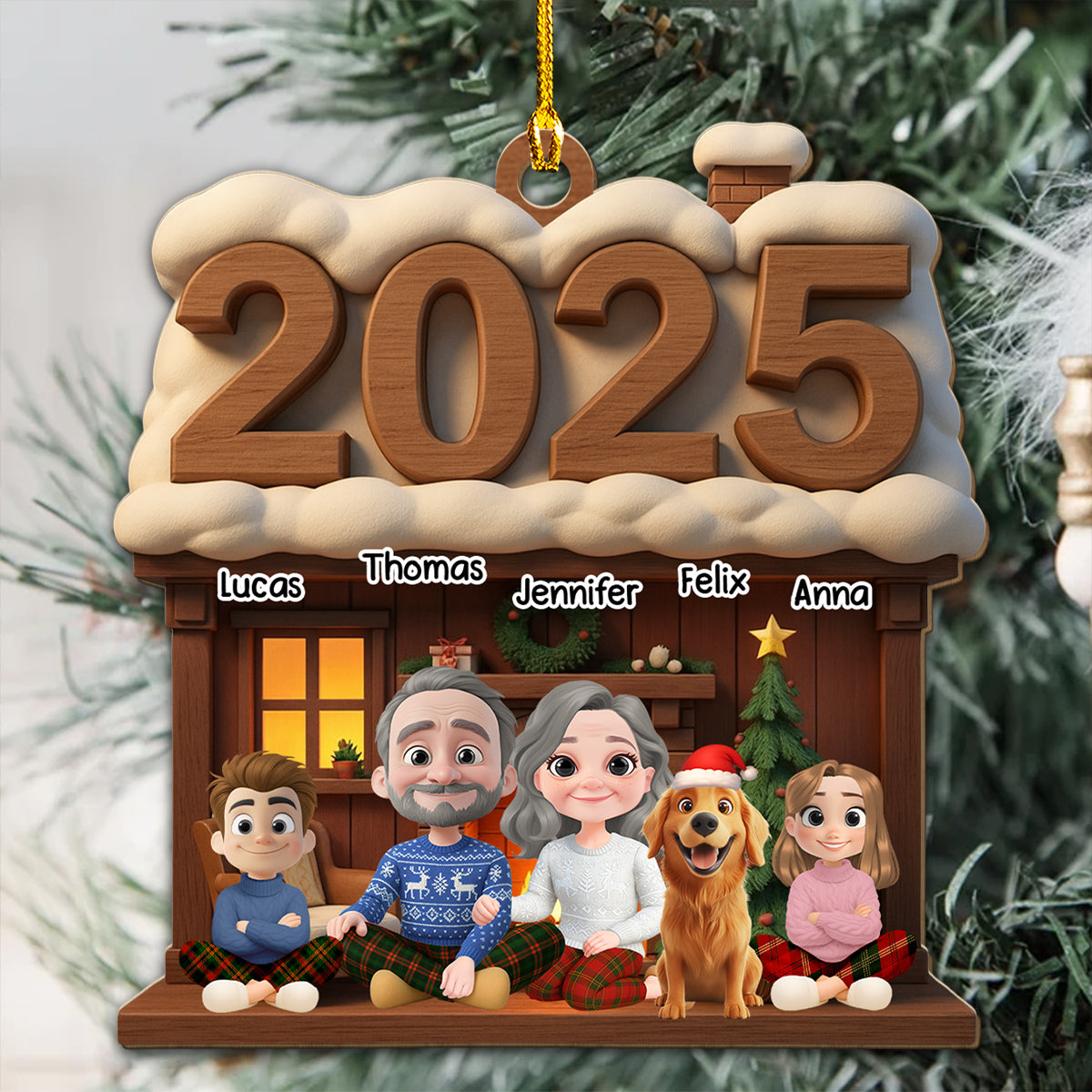 Family Reunion 2025 - Personalized Custom Wood Ornament