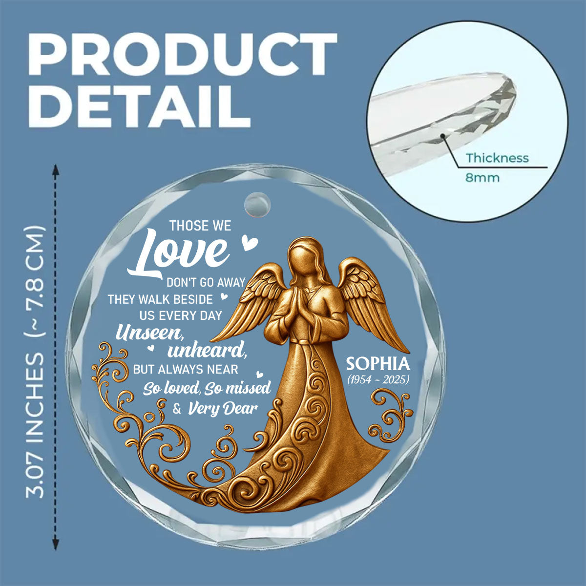 Every Day - Personalized Custom Glass Ornament