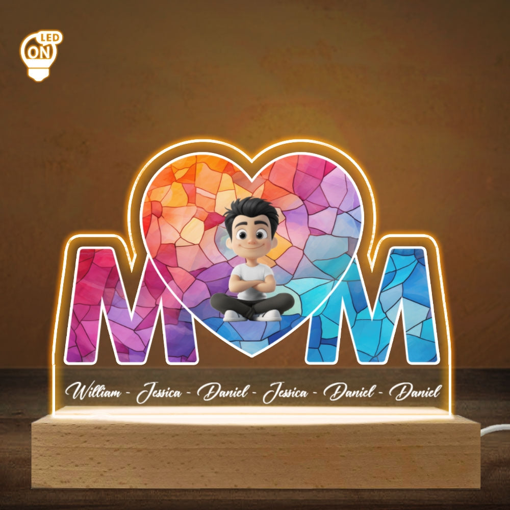 Mother Is The Light In Our Lives - Personalized Custom LED Light