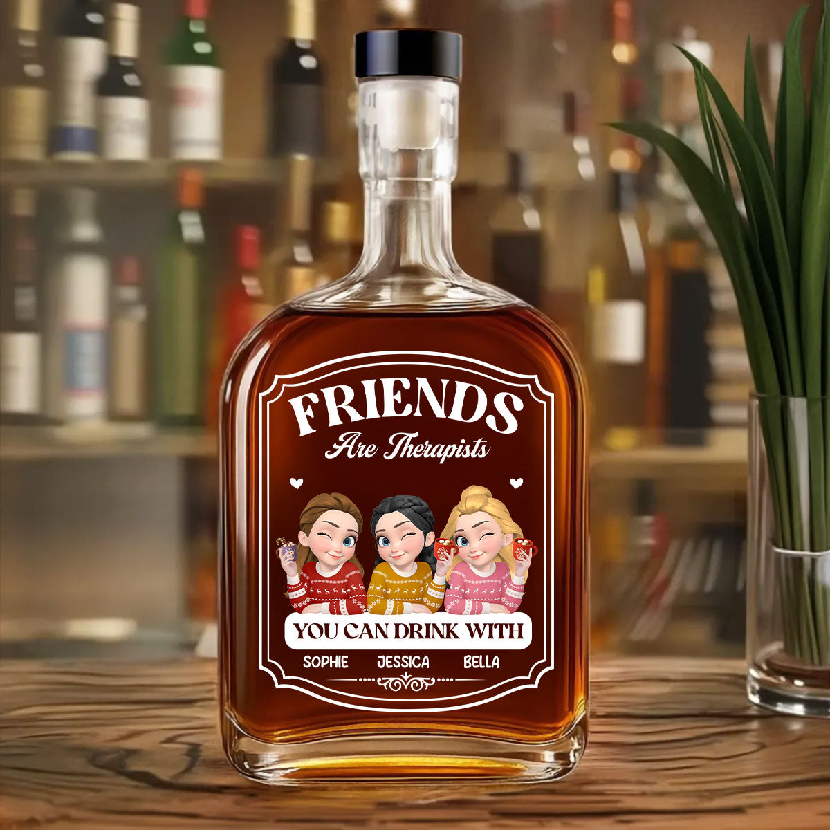 Good Wine Fixes Bad Days - Personalized Custom Spirits Decanter