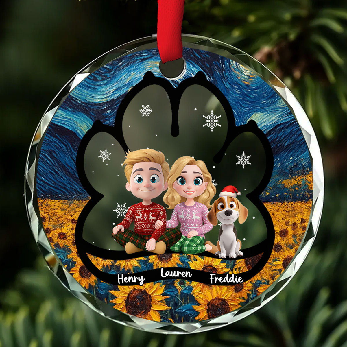 Here With Each Other - Personalized Custom Glass Ornament