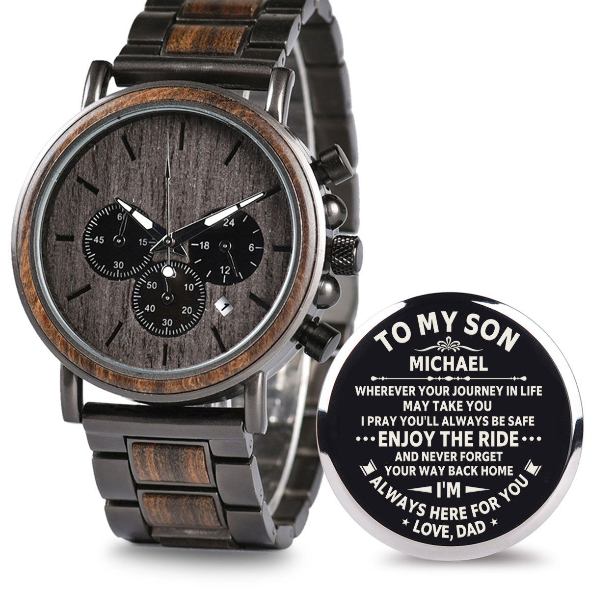 To My Son - Personalized Engraved Wooden Watches GQ026