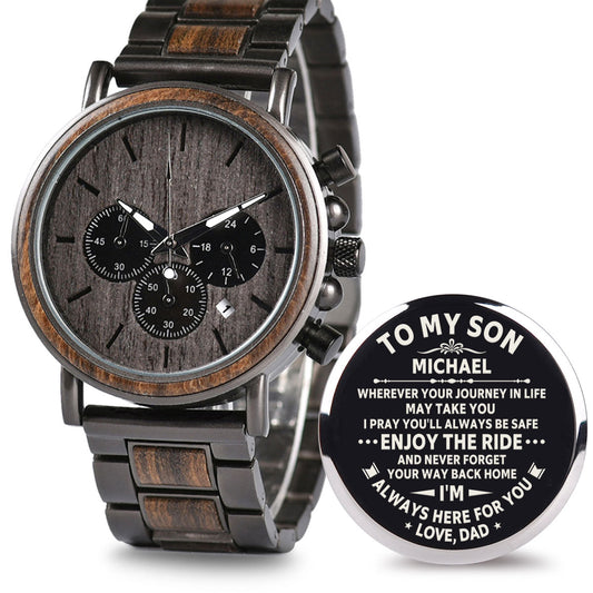 To My Son - Personalized Engraved Wooden Watches GQ026