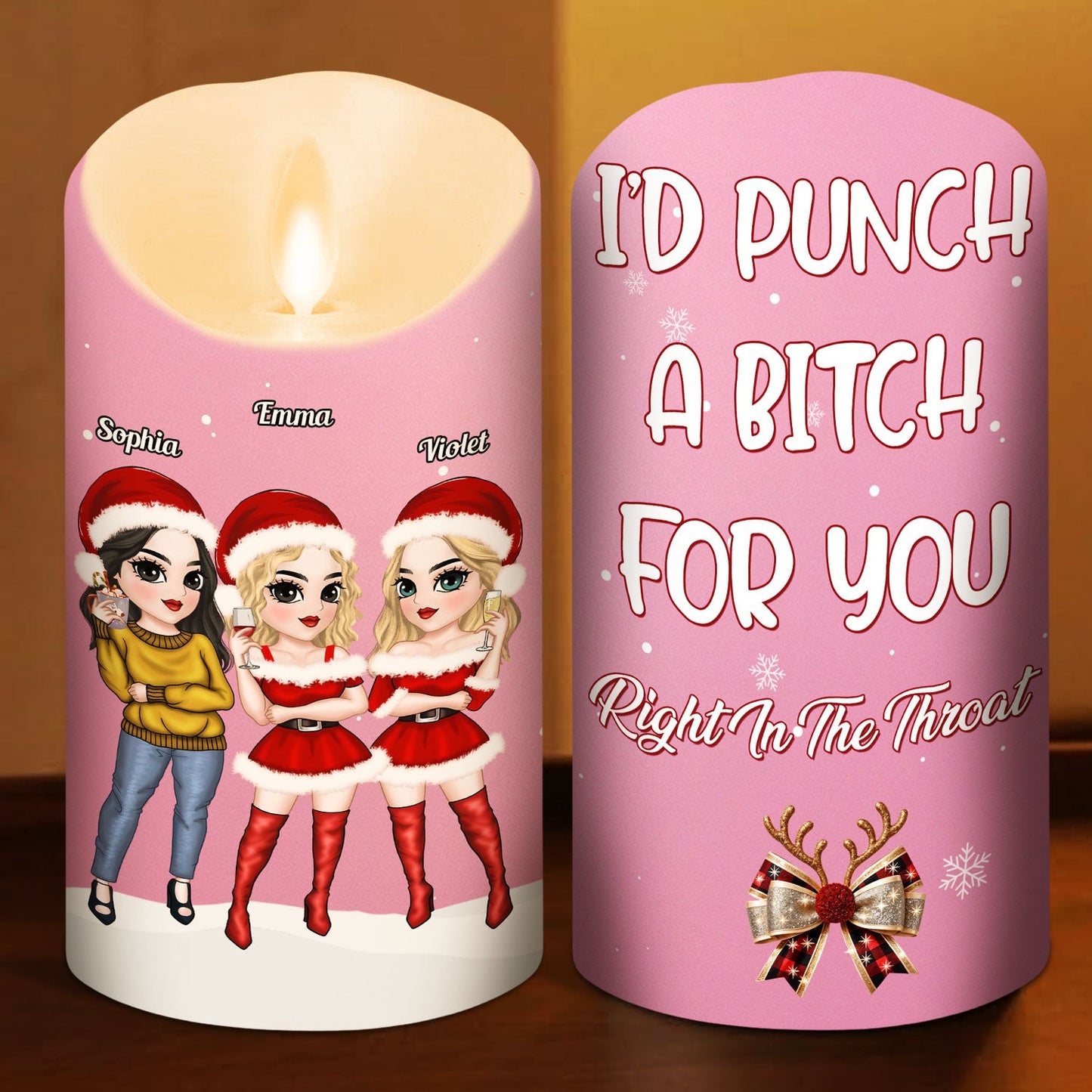 Punch Bitch - Personalized Custom LED Candle