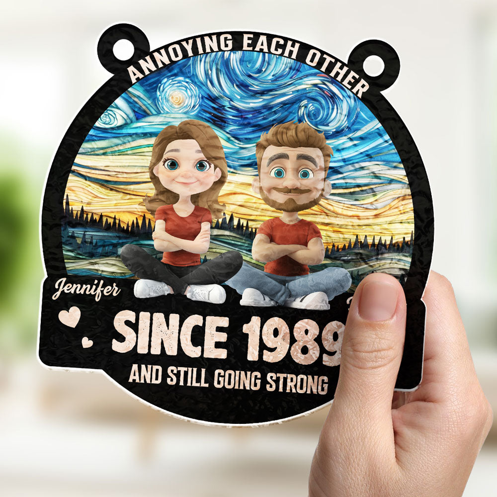 Love You Forever - Personalized Custom Wavy Suncatcher