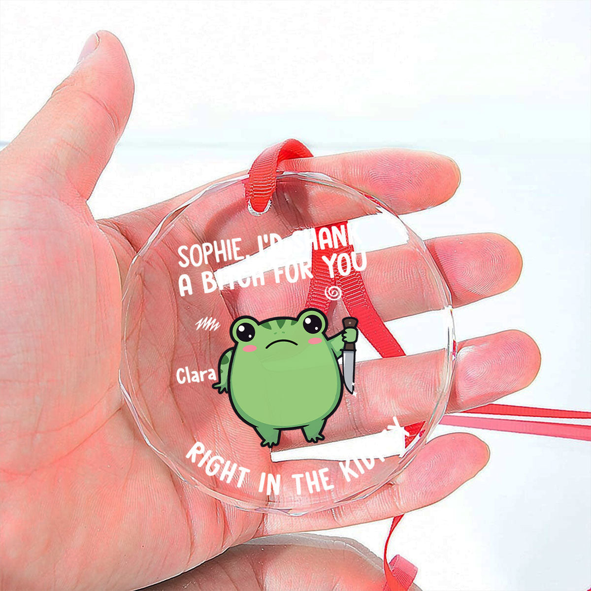 Life Is Too Short For Fake Friends  - Personalized Custom Glass Ornament