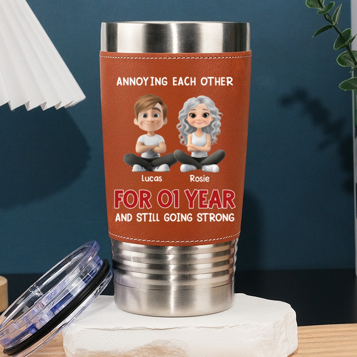 Annoying - Personalized Custom Leather Tumbler