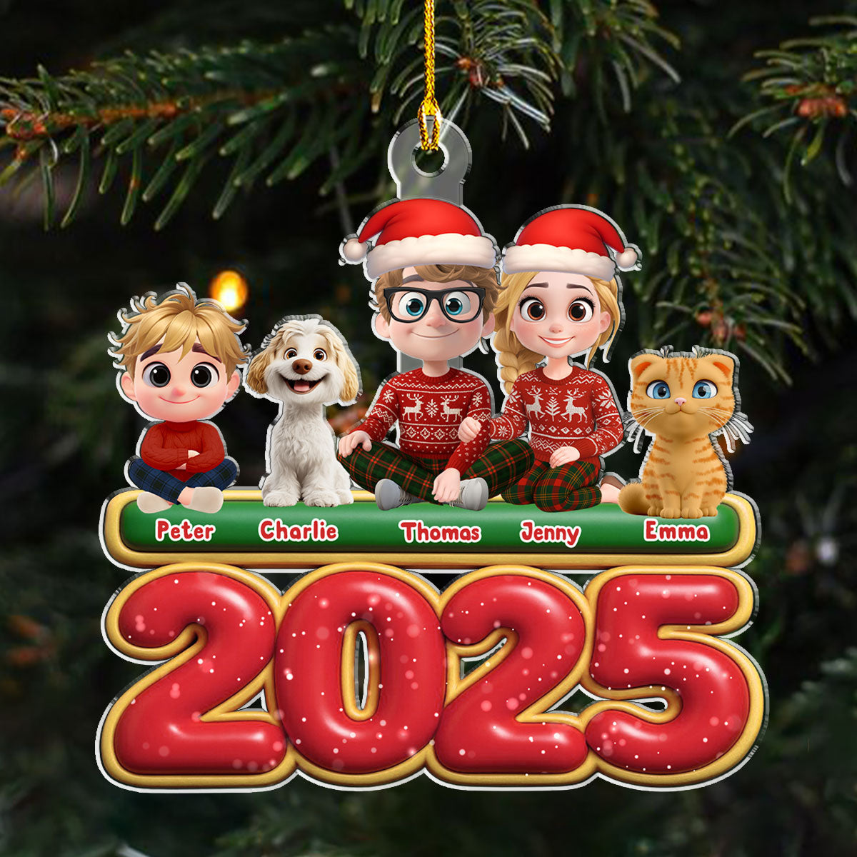 We And Our Kids Pet Version - Personalized Custom Acrylic Ornament