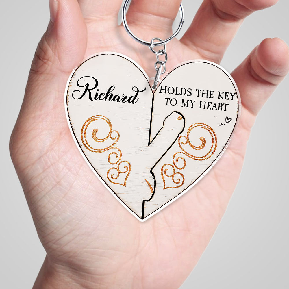 You Hold The Key To My Heart - Personalized Custom Acrylic Keychain