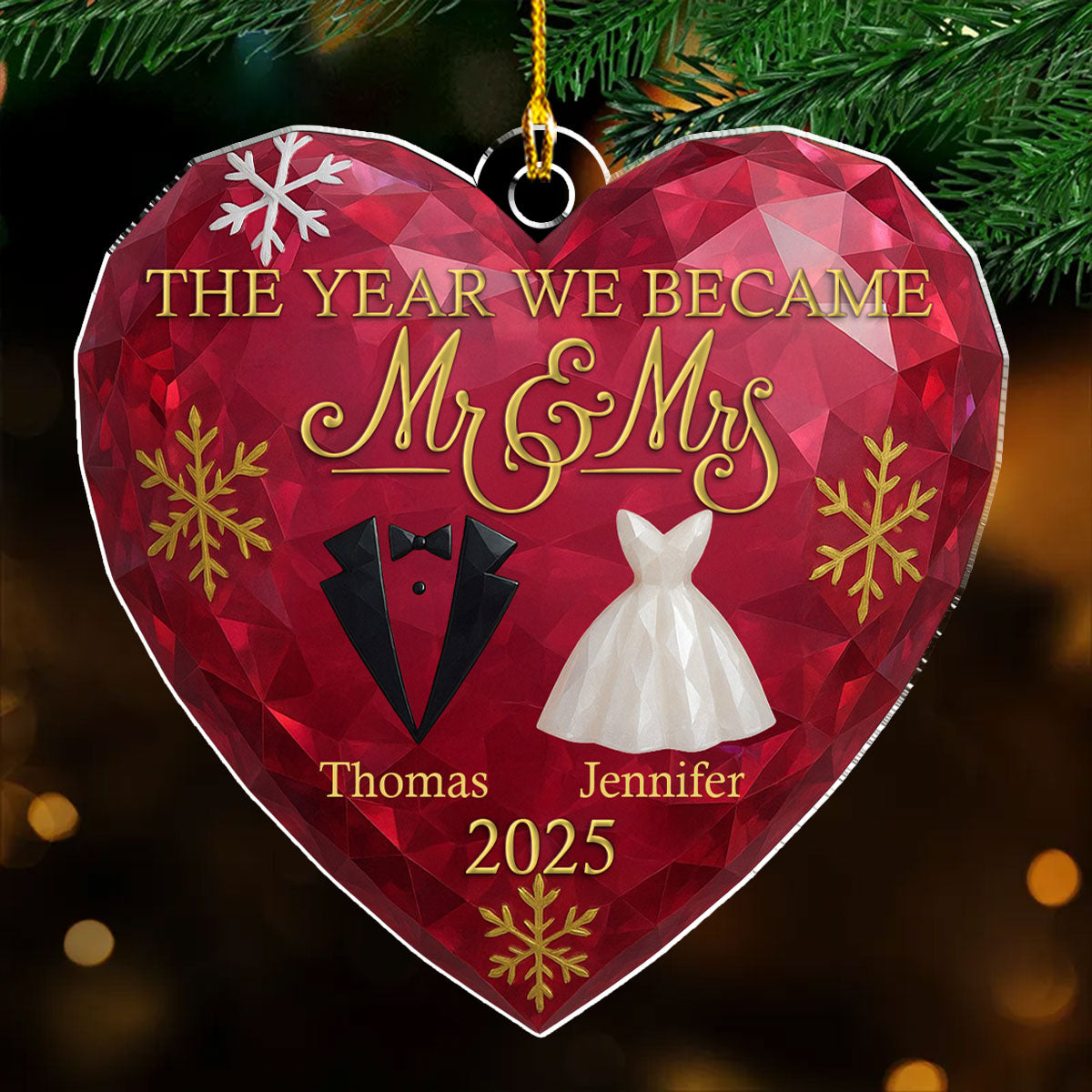 The Year We Became - Personalized Custom Acrylic Ornament