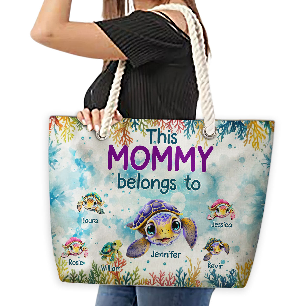 Grandma Belongs To - Personalized Custom Beach Bag