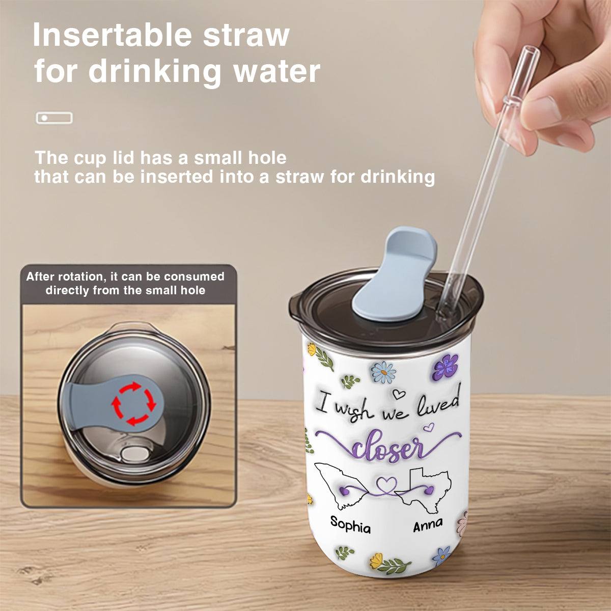 I Wish We Lived Closer - Personalized Custom 10oz Tumbler