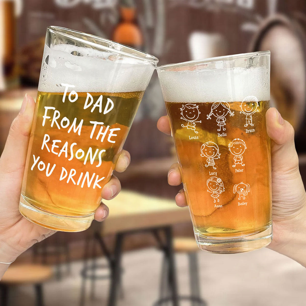 From The Reasons Your Drink  - Personalized Custom Beer Glass