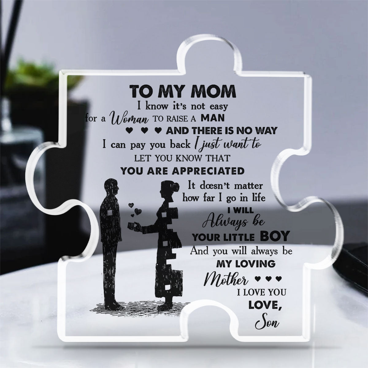 Son To Mom - Personalized Custom Acrylic Plaque