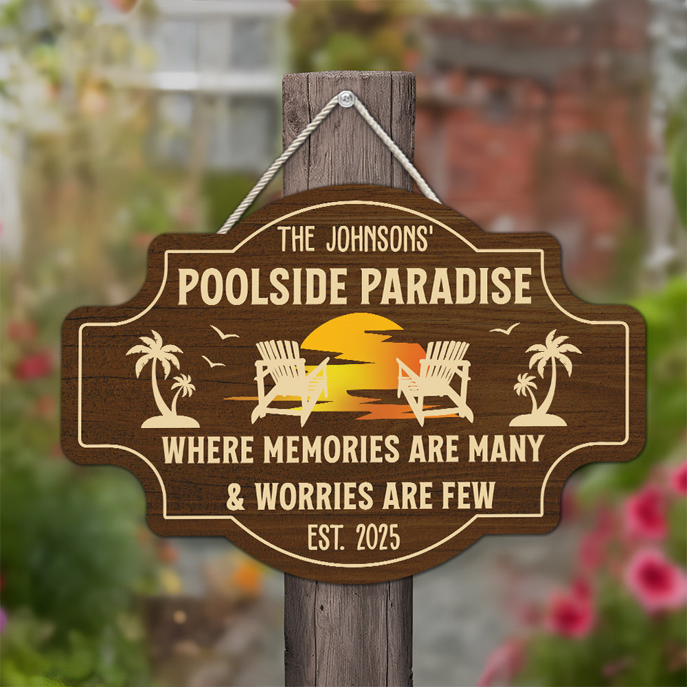 Where Memories Are Many - Personalized Custom Wood Sign