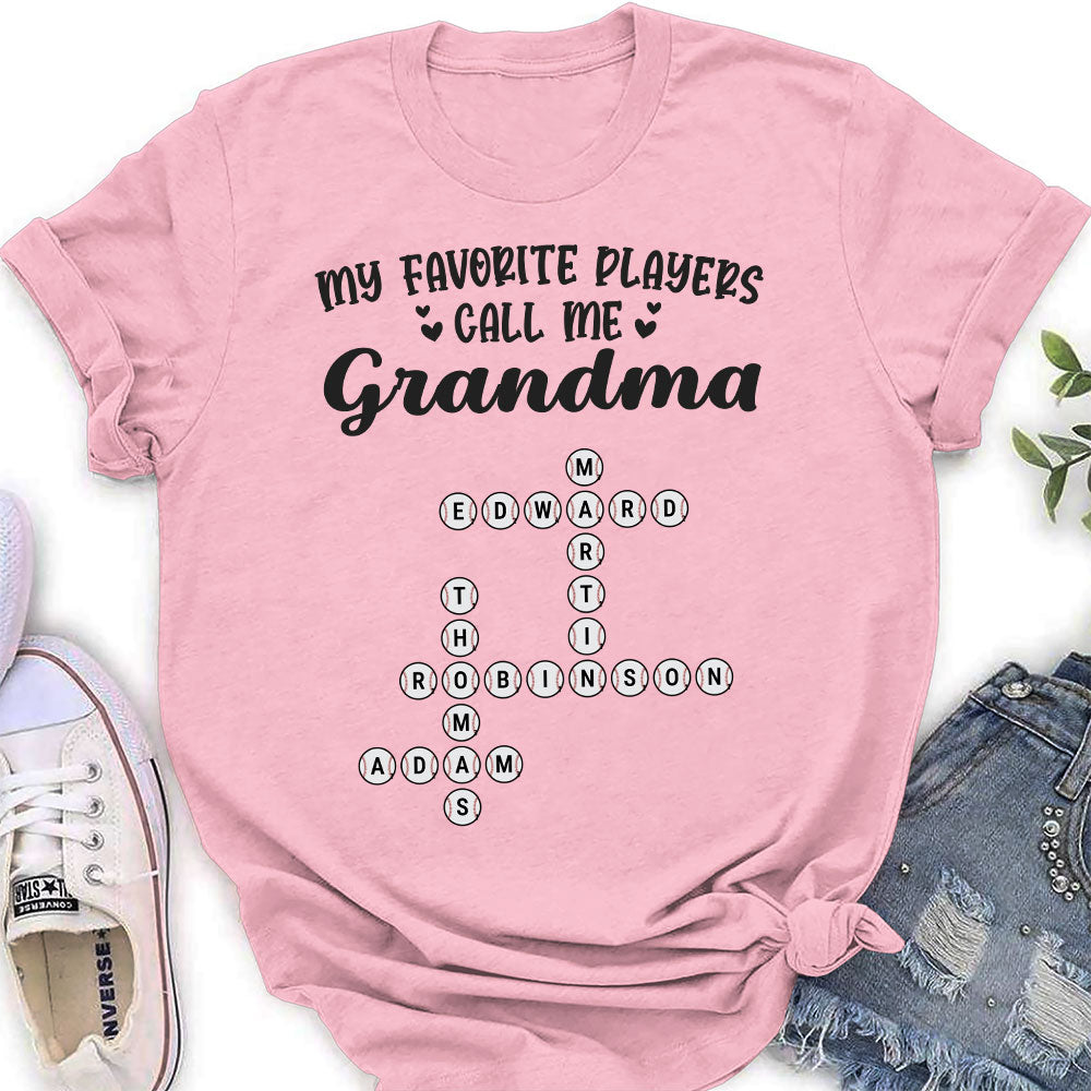 My Favorite Players Call Me Nana Crossword - Personalized Custom Shirt