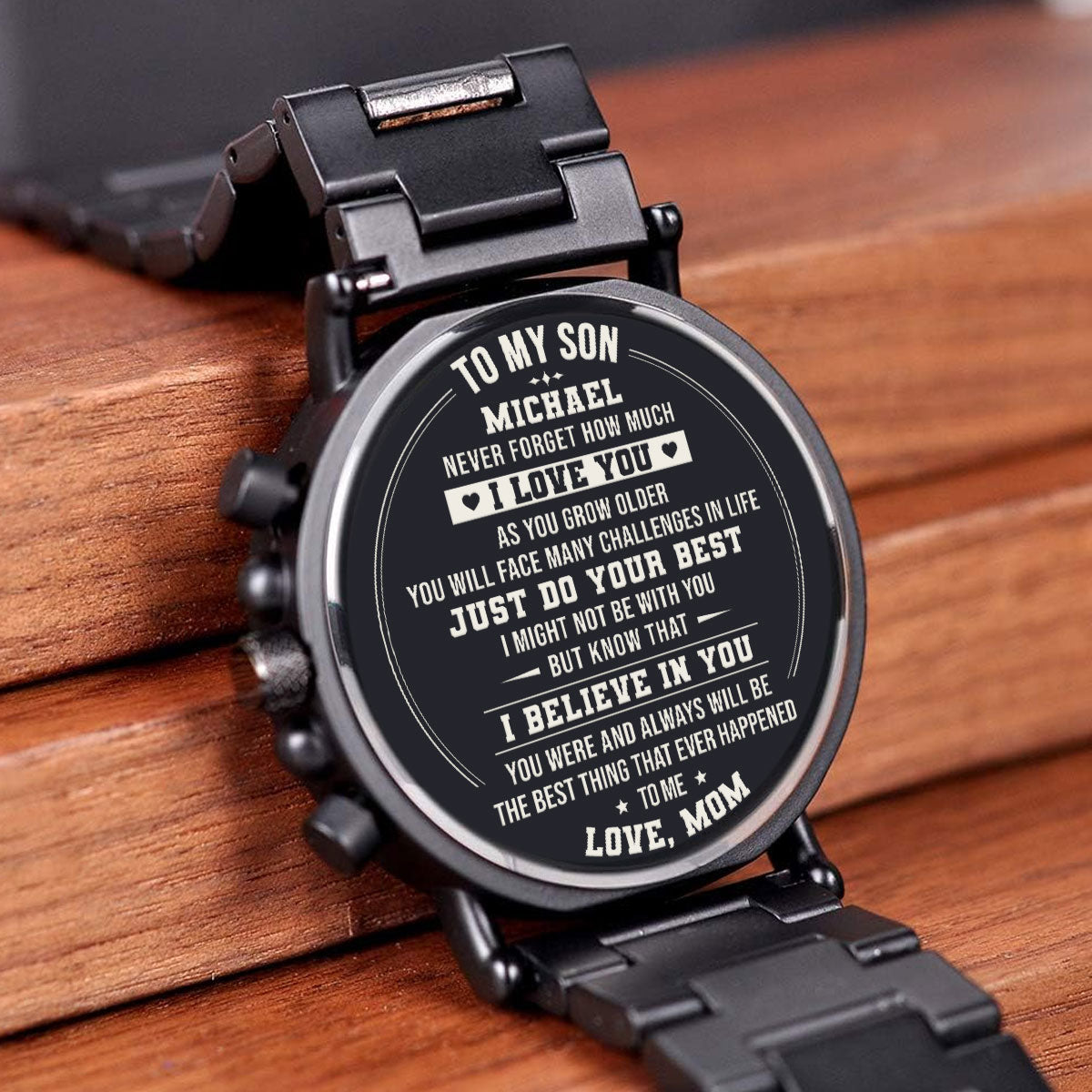 Just Do Your Best - Personalized Engraved Wooden Watches GQ026