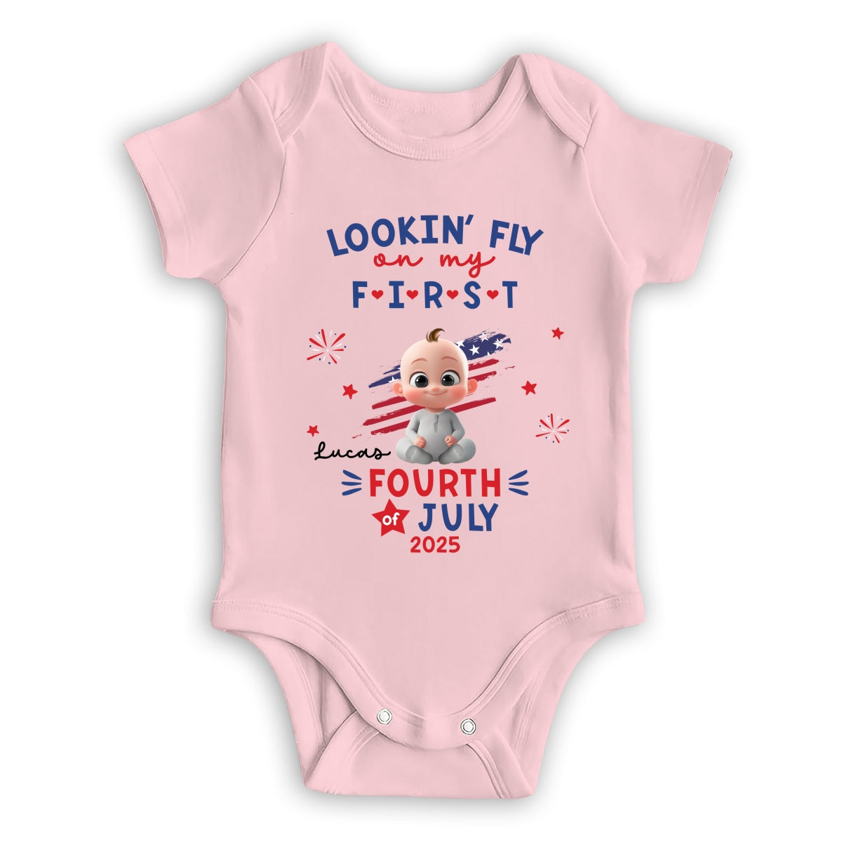 My First 4th July - Personalized Custom Baby Onesie
